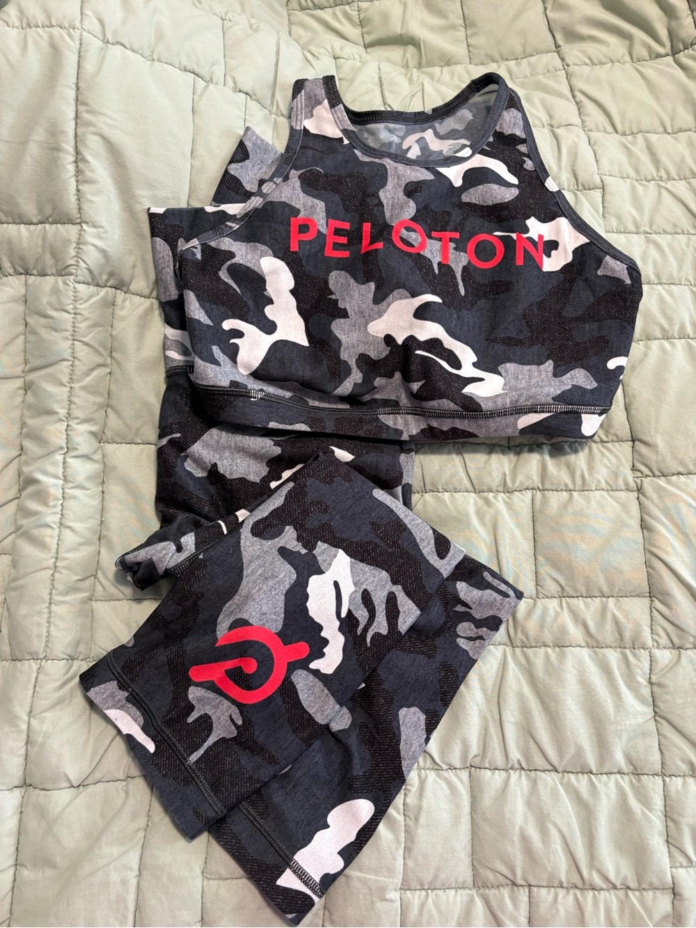 Peloton WITH Camo Sports Bra & Leggings Set